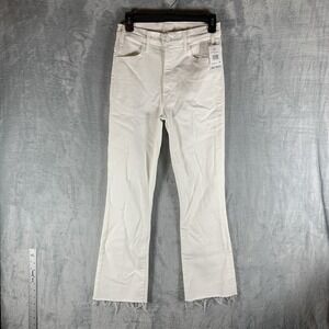 Mother Women's Jeans Denim The Hustler Ankle Fray Fairest of Them All White 27